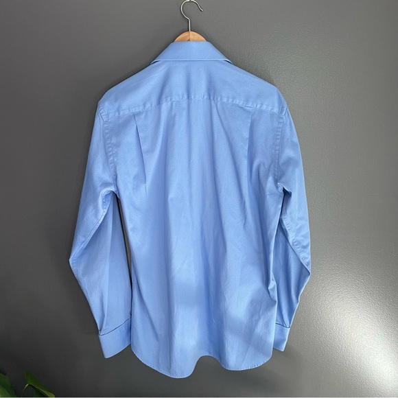 Modena Mens Button Up Light Blue Dress Shirt - Picture 3 of 5